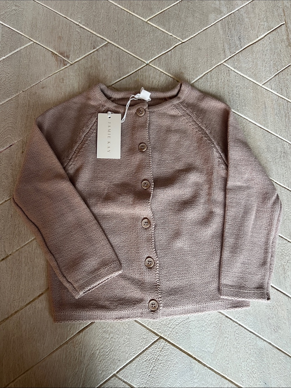NWT Jamie Kay rosebud simple cardigan 3Y